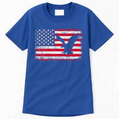 Patriotic Eagle Usa American Flag Tall T-Shirt