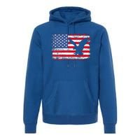 Patriotic Eagle Usa American Flag Premium Hoodie