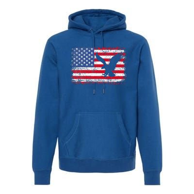 Patriotic Eagle Usa American Flag Premium Hoodie