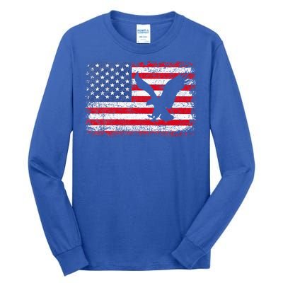 Patriotic Eagle Usa American Flag Tall Long Sleeve T-Shirt