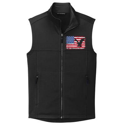 Patriotic Eagle Usa American Flag Collective Smooth Fleece Vest