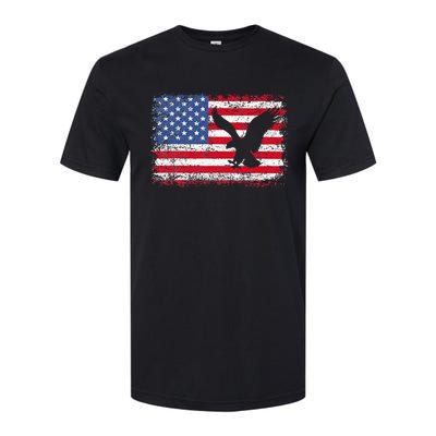 Patriotic Eagle Usa American Flag Softstyle CVC T-Shirt