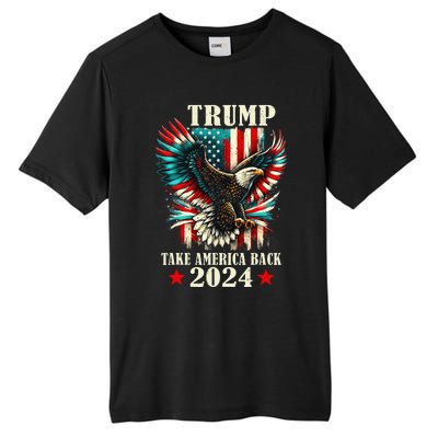 Patriotic Eagle Usa Flag Trump 2024 Take America Back Tall Fusion ChromaSoft Performance T-Shirt