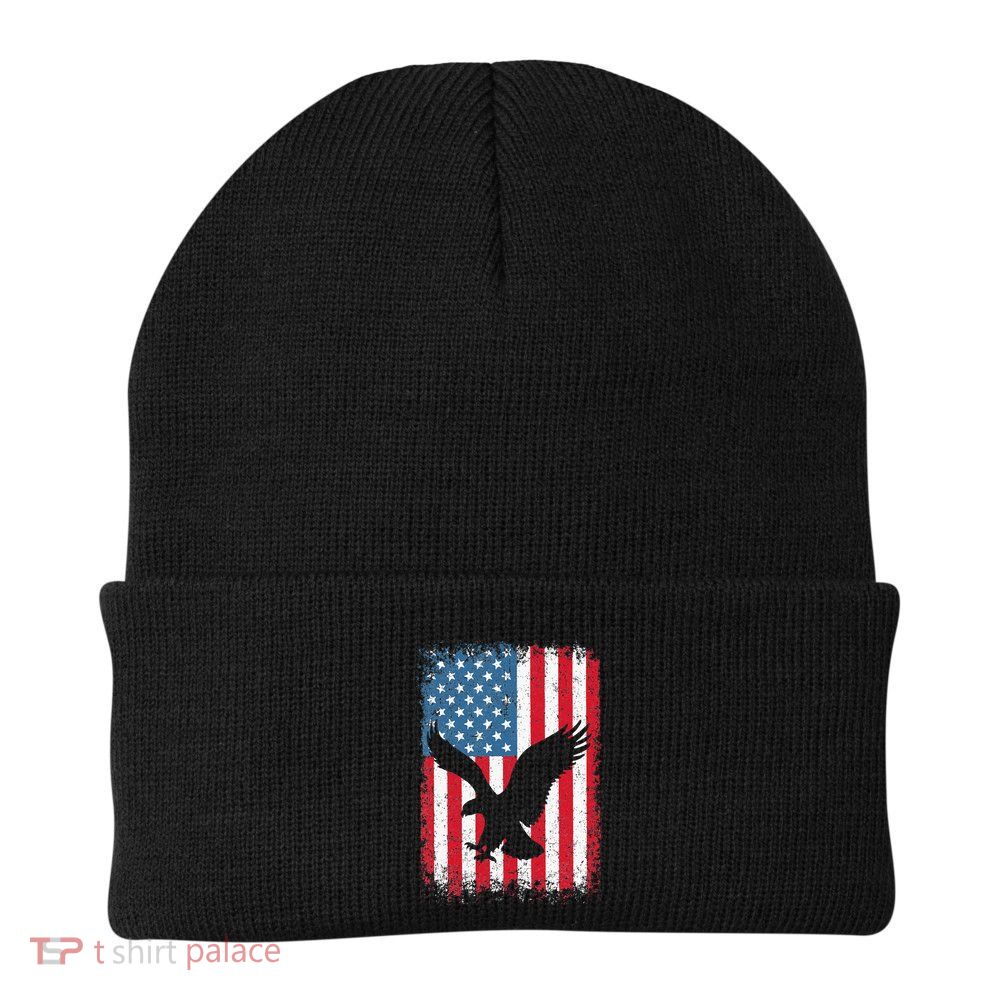 Patriotic Eagle Usa American Flag Beanie