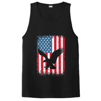 Patriotic Eagle Usa American Flag PosiCharge Competitor Tank