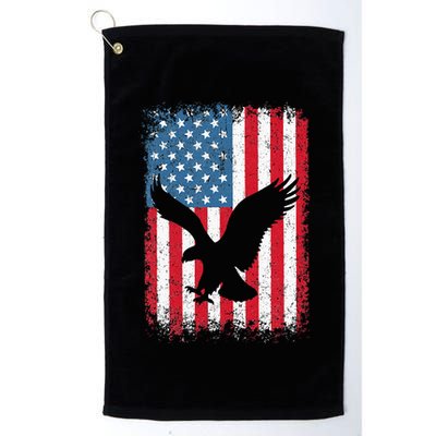 Patriotic Eagle Usa American Flag Golf Towel