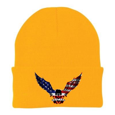 Patriotic Eagle Us Flag 4th Of July Tee Independence Gift Knit Cap Winter Beanie