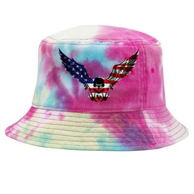 Patriotic Eagle Us Flag 4th Of July Tee Independence Gift Tie-Dyed Bucket Hat