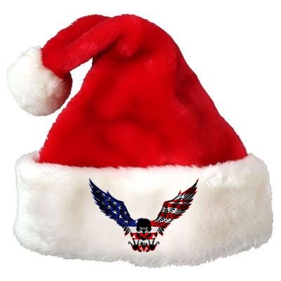 Patriotic Eagle Us Flag 4th Of July Tee Independence Gift Premium Christmas Santa Hat