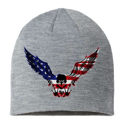 Patriotic Eagle Us Flag 4th Of July Tee Independence Gift Sustainable Beanie