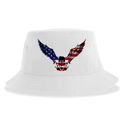 Patriotic Eagle Us Flag 4th Of July Tee Independence Gift Sustainable Bucket Hat