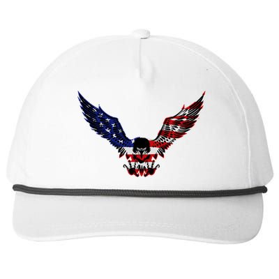 Patriotic Eagle Us Flag 4th Of July Tee Independence Gift Snapback Five-Panel Rope Hat