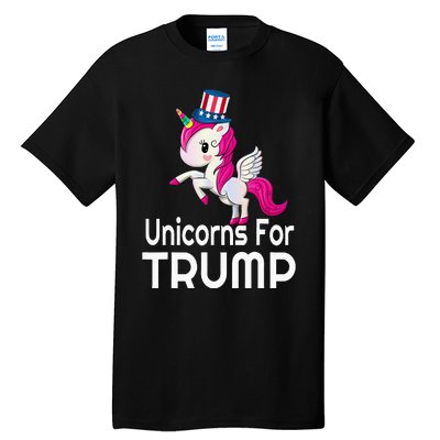 Presidential Election Vote Trump Patriotic Unicorn Supporter Tall T-Shirt