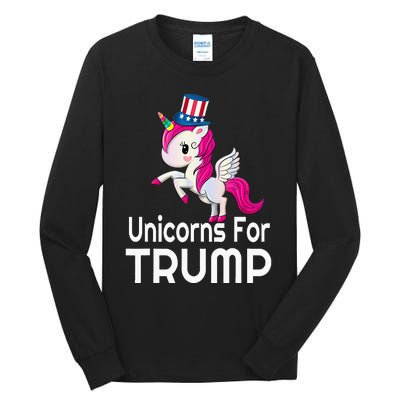 Presidential Election Vote Trump Patriotic Unicorn Supporter Tall Long Sleeve T-Shirt