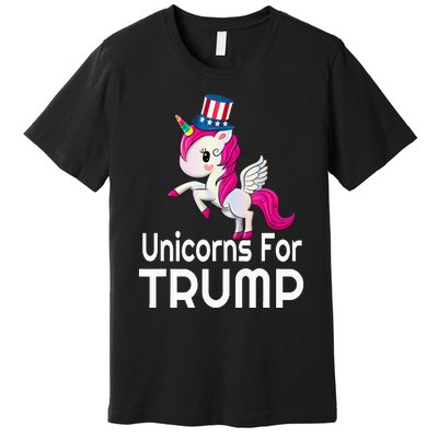 Presidential Election Vote Trump Patriotic Unicorn Supporter Premium T-Shirt