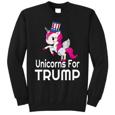 Presidential Election Vote Trump Patriotic Unicorn Supporter Tall Sweatshirt