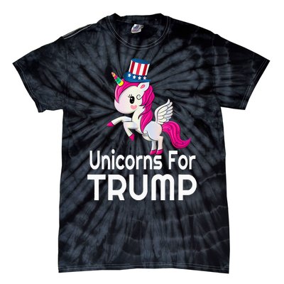 Presidential Election Vote Trump Patriotic Unicorn Supporter Tie-Dye T-Shirt