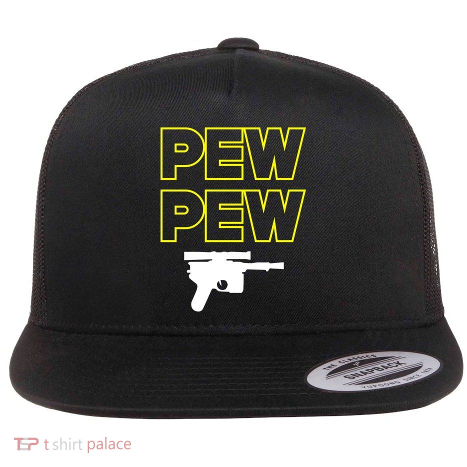 Pew Pew Flat Bill Trucker Hat