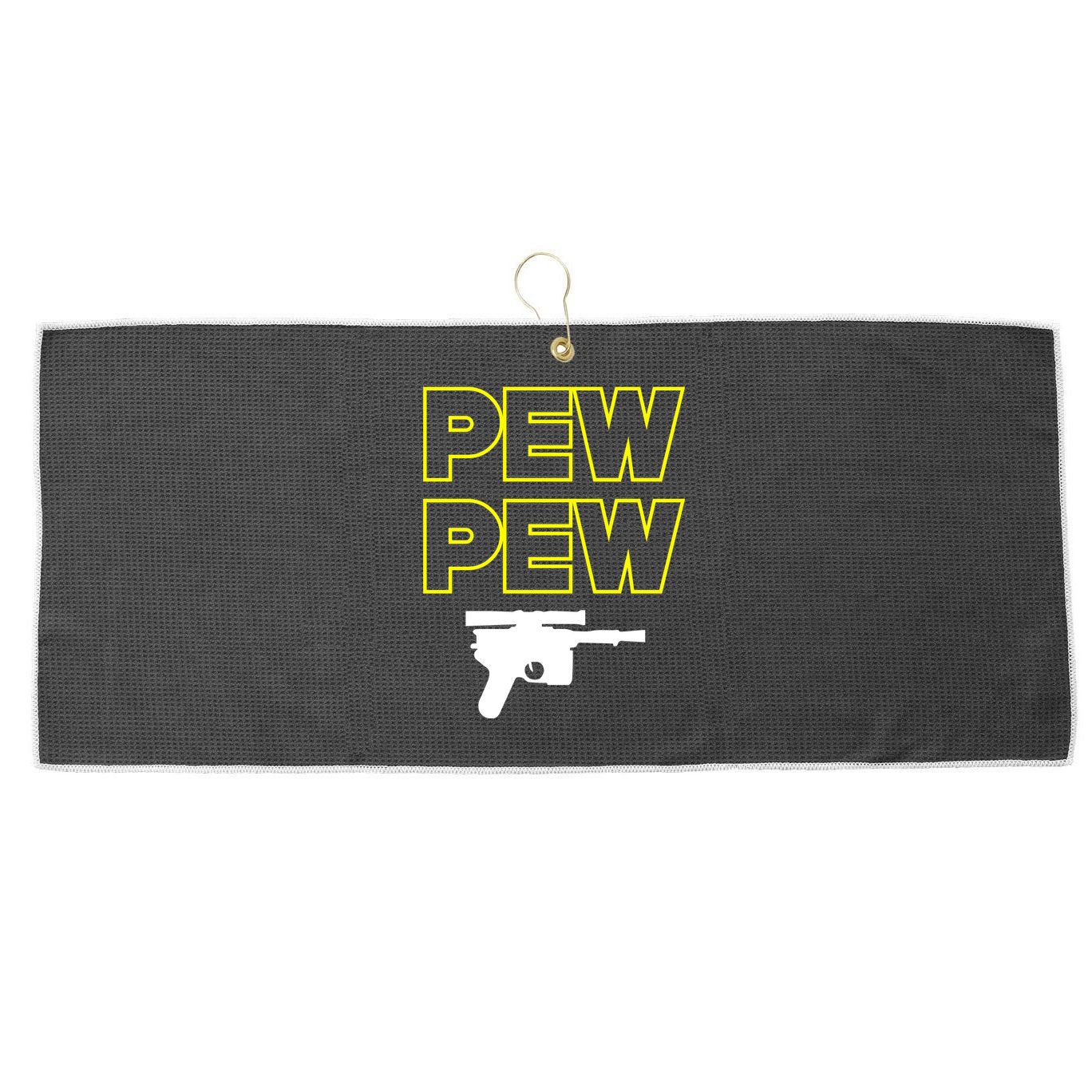 Pew Pew Large Microfiber Waffle Golf Towel