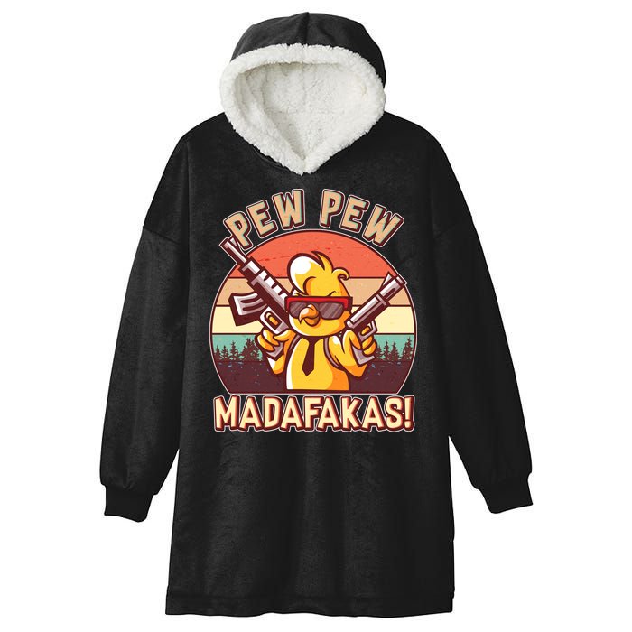Pew Pew Madafakas Chick Chicken Hooded Wearable Blanket