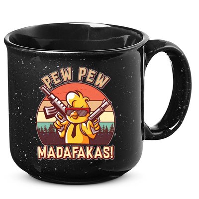 Pew Pew Madafakas Chick Chicken 15oz Campfire Ceramic Mug