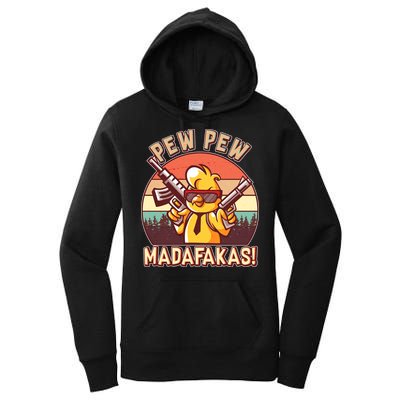 Pew Pew Madafakas Chick Chicken Women's Pullover Hoodie