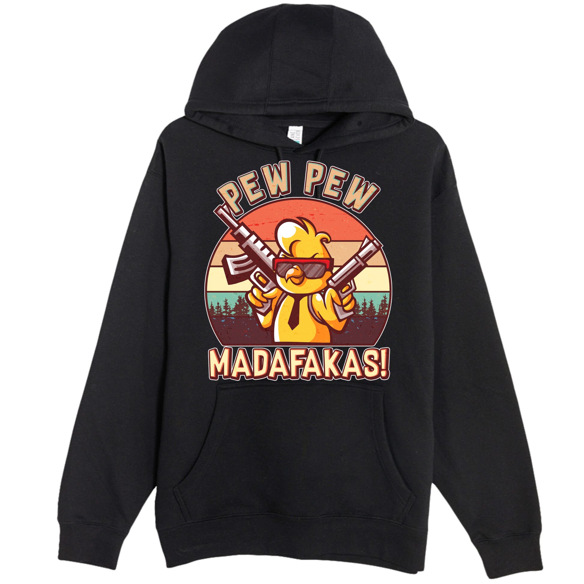 Pew Pew Madafakas Chick Chicken Premium Pullover Hoodie