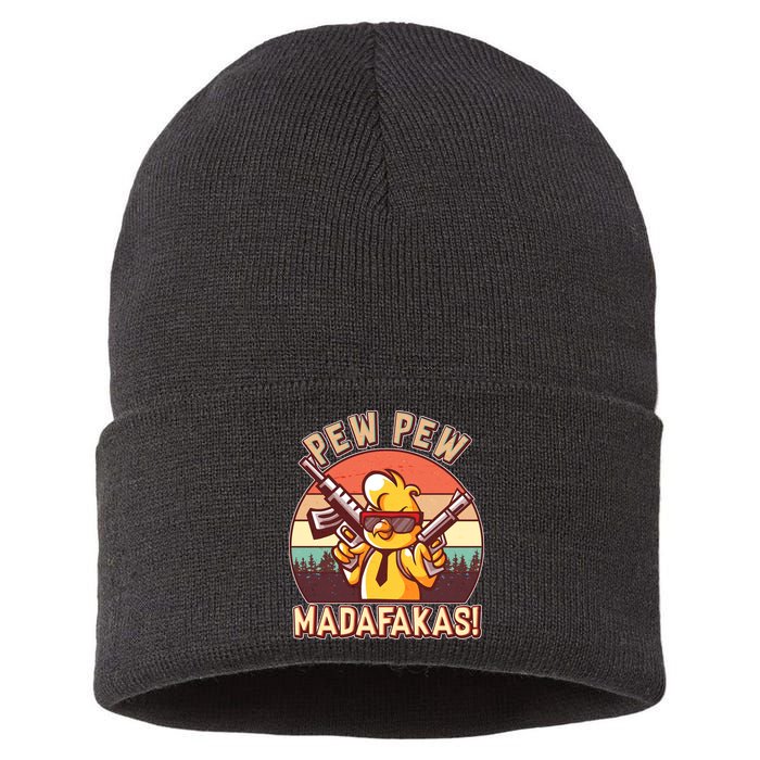 Pew Pew Madafakas Chick Chicken Sustainable Knit Beanie