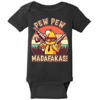 Pew Pew Madafakas Chick Chicken Baby Bodysuit