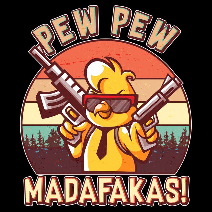 Pew Pew Madafakas Chick Chicken Baby Bodysuit