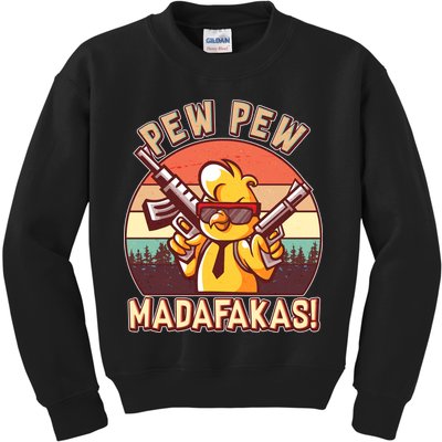 Pew Pew Madafakas Chick Chicken Kids Sweatshirt