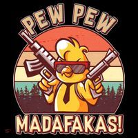 Pew Pew Madafakas Chick Chicken Zip Tote Bag