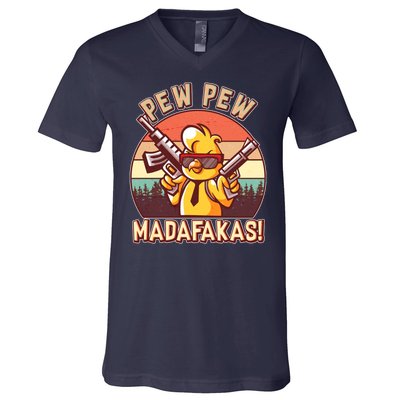 Pew Pew Madafakas Chick Chicken V-Neck T-Shirt