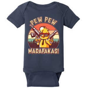 Pew Pew Madafakas Chick Chicken Baby Bodysuit