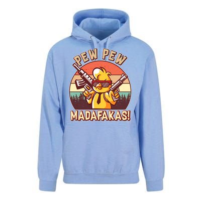 Pew Pew Madafakas Chick Chicken Unisex Surf Hoodie