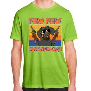 Pew Pew Madafakas Dachshund Dog Adult ChromaSoft Performance T-Shirt