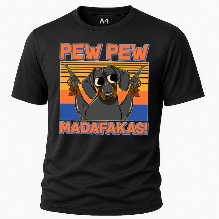 Pew Pew Madafakas Dachshund Dog Cooling Performance Crew T-Shirt