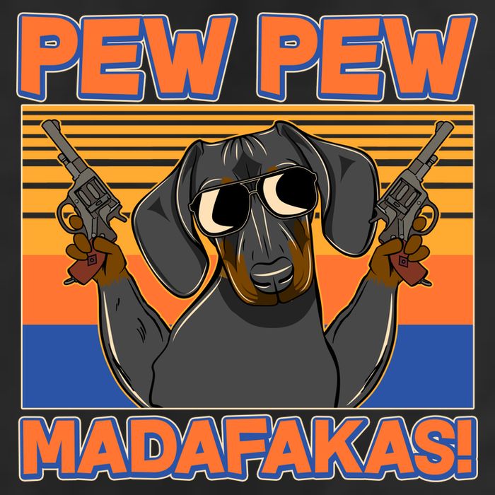 Pew Pew Madafakas Dachshund Dog 15oz Campfire Ceramic Mug