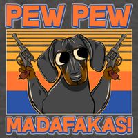 Pew Pew Madafakas Dachshund Dog Vector Backpack