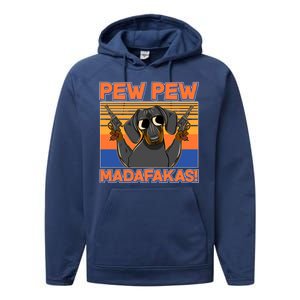 Pew Pew Madafakas Dachshund Dog Performance Fleece Hoodie