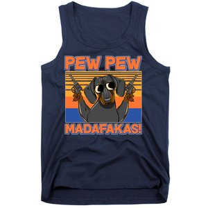 Pew Pew Madafakas Dachshund Dog Tank Top