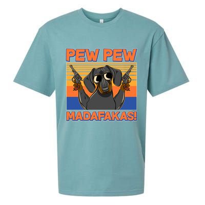 Pew Pew Madafakas Dachshund Dog Sueded Cloud Jersey T-Shirt