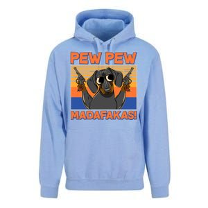 Pew Pew Madafakas Dachshund Dog Unisex Surf Hoodie