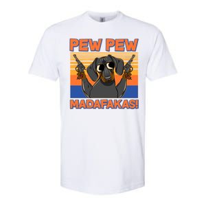 Pew Pew Madafakas Dachshund Dog Softstyle CVC T-Shirt