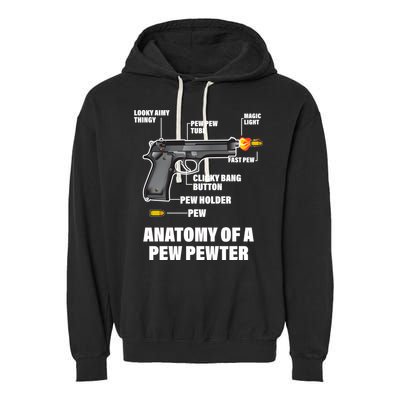 Pew Pewer Anatomy Garment-Dyed Fleece Hoodie