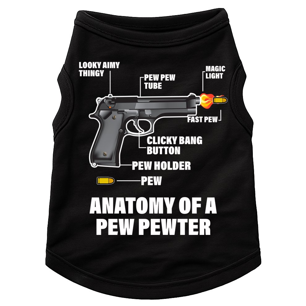 Pew Pewer Anatomy Doggie Tank
