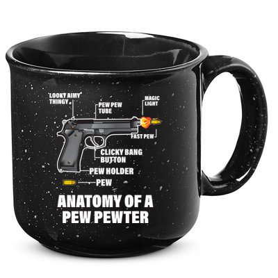 Pew Pewer Anatomy 15oz Campfire Ceramic Mug