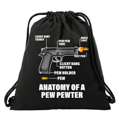 Pew Pewer Anatomy Drawstring Bag