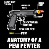 Pew Pewer Anatomy 16 in Basic Backpack