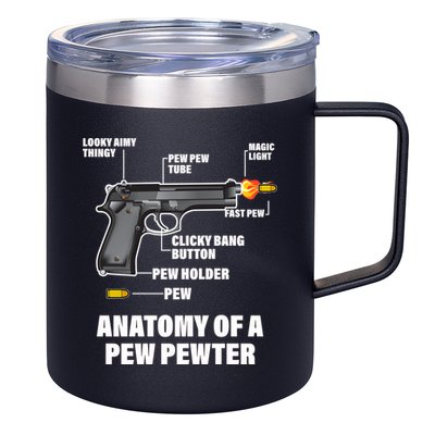 Pew Pewer Anatomy 12oz Stainless Steel Coffee Mug
